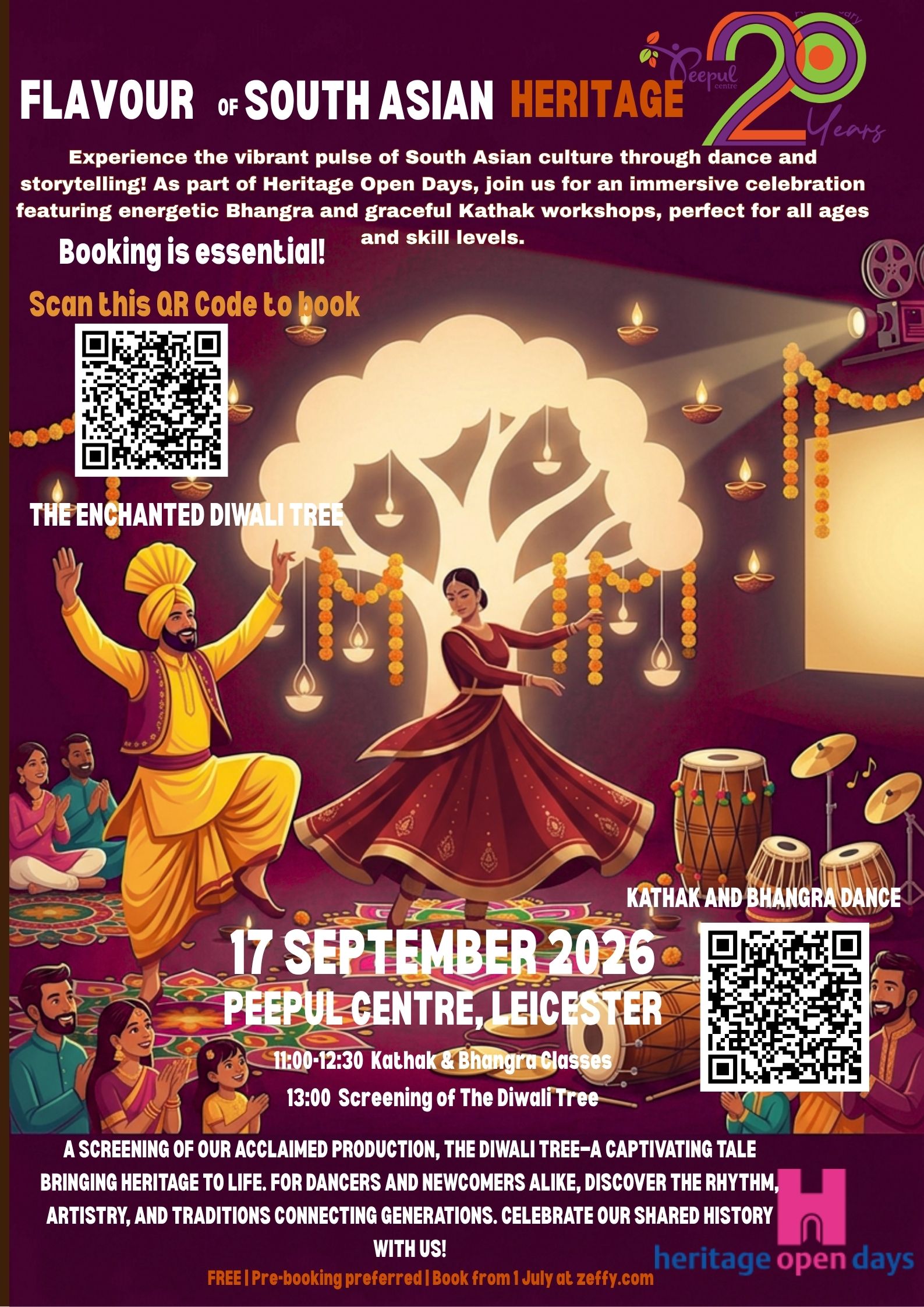 Screening of Diwali Tree and Kathak and Bhangra Classes
